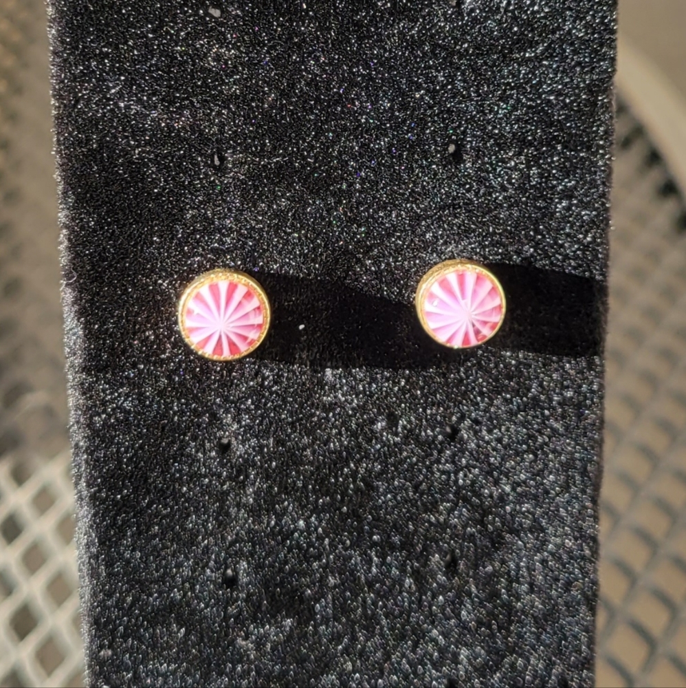 3 for $10 Purple pinwheel earrings